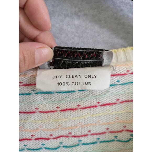 Culpepper Square‎ Granny Sweater Women's M Cream Embroidered Knitted Cottagecore - Picture 6 of 9